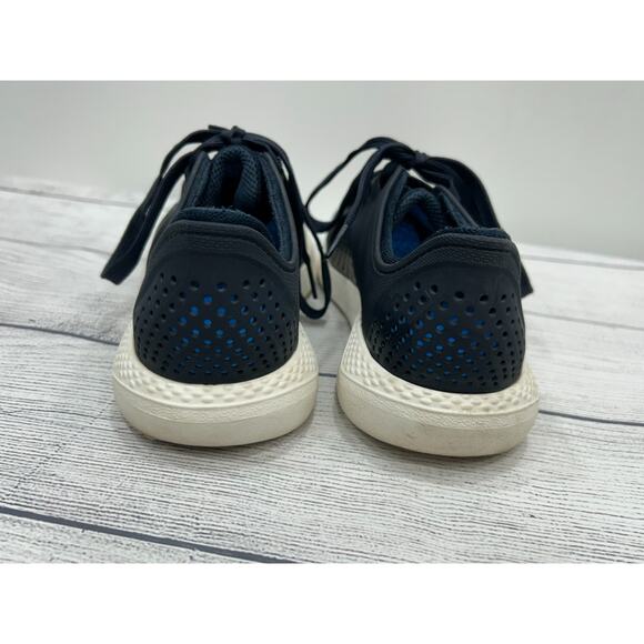 Crocs Lite Ride Pacer Mens Navy Breathable Lace Up Sneakers Shoe Size 7 - Picture 9 of 11